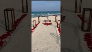 Read more about the article She jumps with so much excitement! #cancunproposal #beachproposal #marryme #shesaidyes #engaged