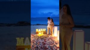 Read more about the article the sky has a celebration for this couple! #cancunproposal #proposal #love #engagement #wedding