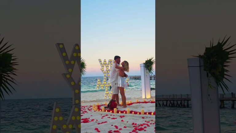 Read more about the article a simple “yes,” and their story moves on together. #cancunproposal #engaged #wedding #love