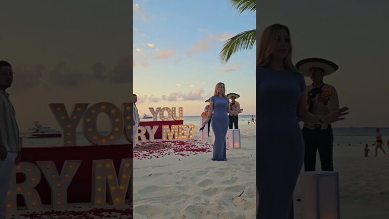 Read more about the article Serenaded by love, sealed by a ring💞🌅 #cancunproposal #proposalplanner #proposal #engaged #cancun