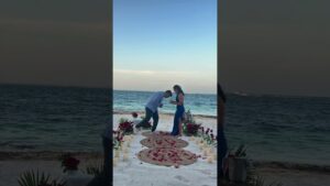 Read more about the article Roses led the way, but your love brought the light 🌹✨ #cancunproposalplanner #beachproposal #fyp