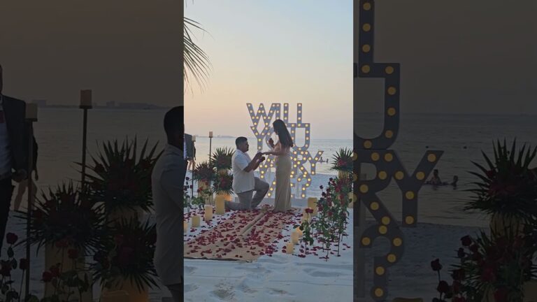 Read more about the article Forever started where the sea kissed the shore 💞✨ #cancunproposalplanner #proposalplanner #cancun