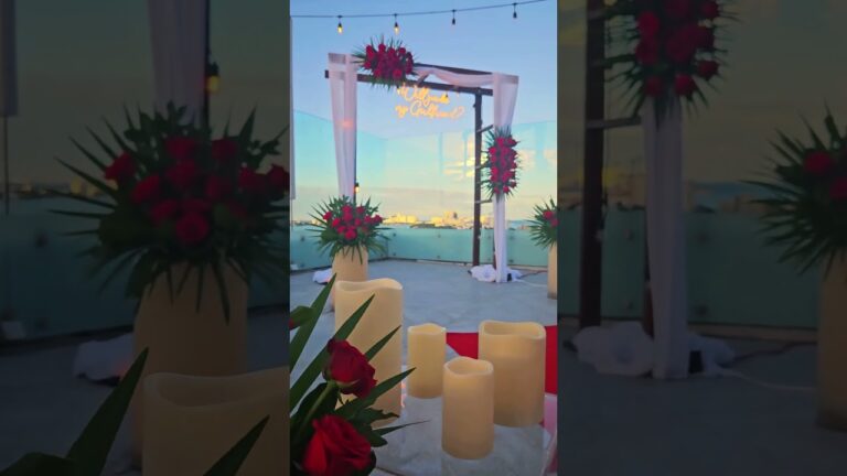 Read more about the article Rooftop. Sunset. Candlelight. And one big question💖🌅 #proposalplanner #cancunproposal #love