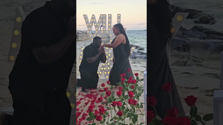 Read more about the article A moment she’ll never forget! Surrounded by roses, waves, and forever #cancunproposal #SheSaidYes