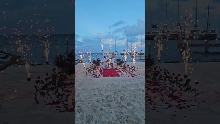 Read more about the article The most magical sunset turned into the best moment of our lives #proposalplanner #cancunproposal